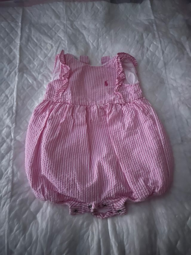 Vestido Ralph Lauren bebé rosa rayas