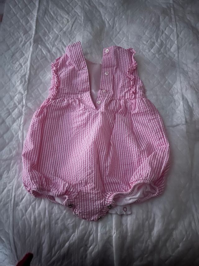 Vestido Ralph Lauren bebé rosa rayas