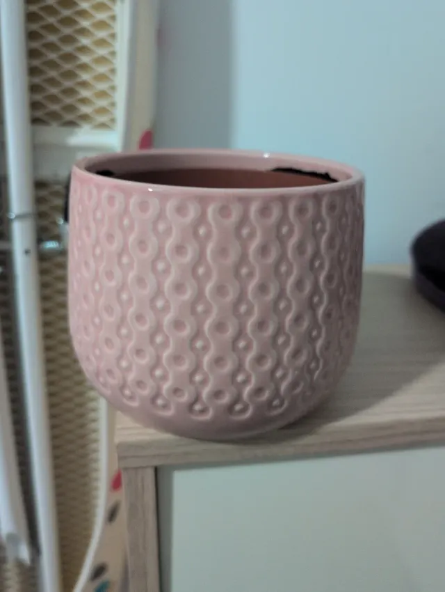 Macetero rosa pequeño