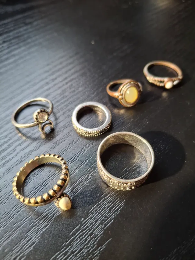 Conjunto 6 Anillos Estilo Boho Antiguo