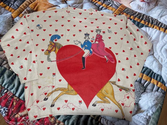 Jersey de punto fino reyes de corazones XXL