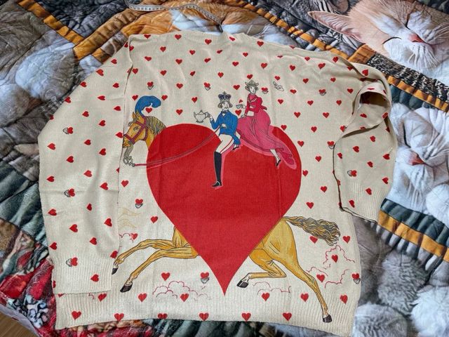 Jersey de punto fino reyes de corazones XXL