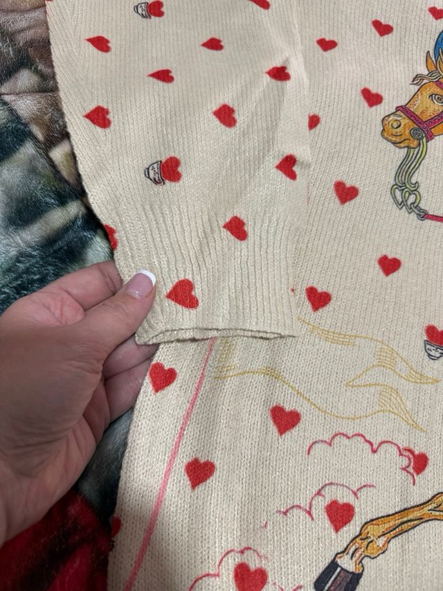 Jersey de punto fino reyes de corazones XXL