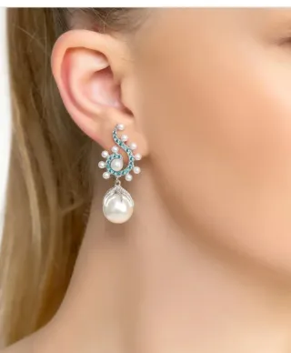Pendientes perla Majorica colgantes