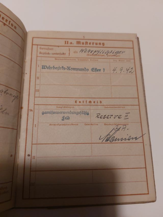 Wehrpass 1944 Soldado Alemán Granadero oferta