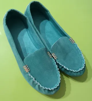 Zapatos planos mujer verdes