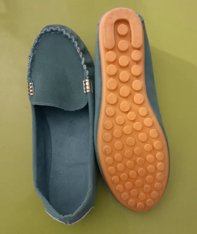 Zapatos planos mujer verdes