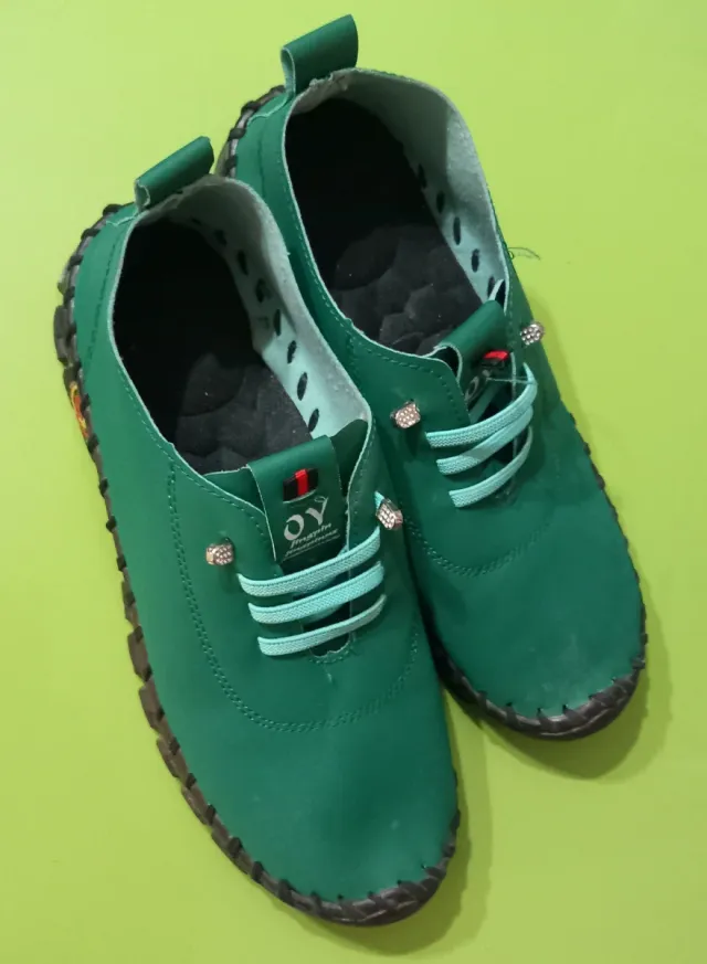 Zapatos planos mujer verdes