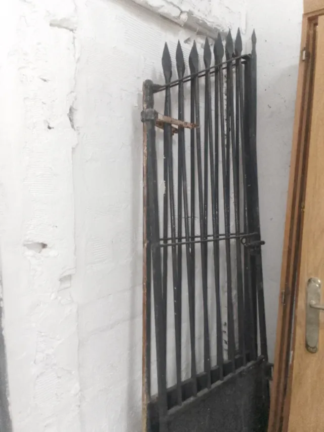 Reja de hierro forjado dos hojas