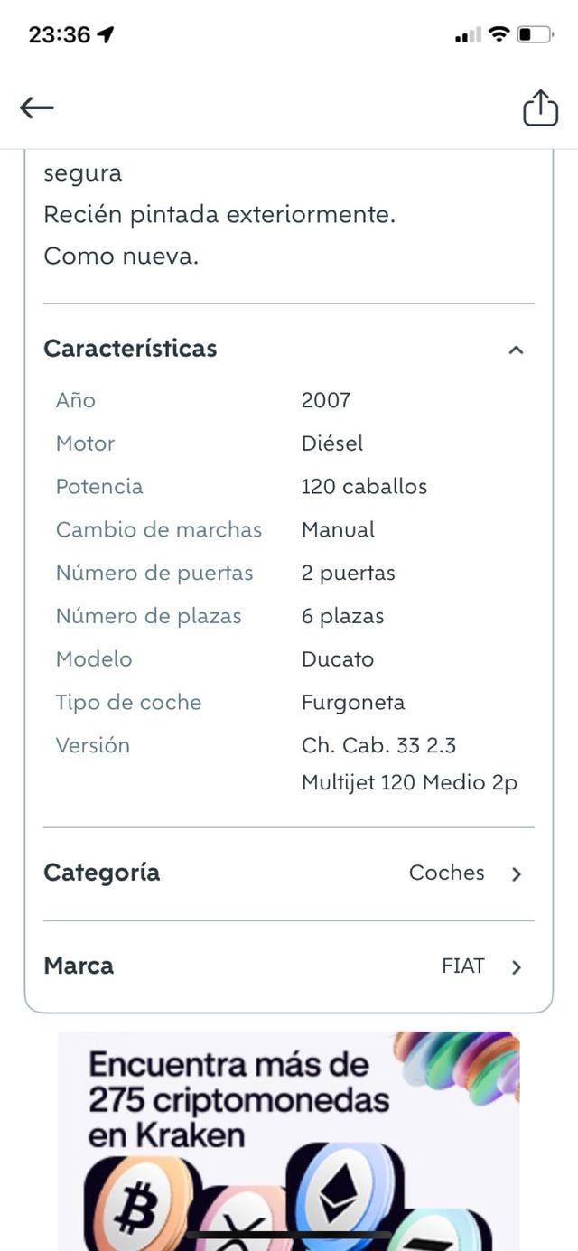 Autocaravana fiat ducato