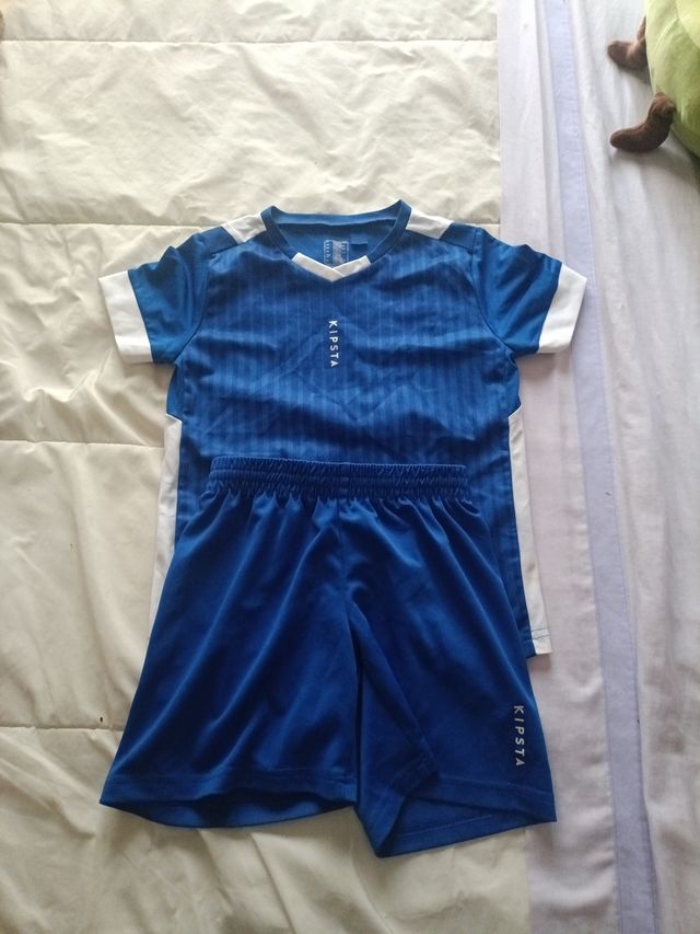 Camiseta fútbol niño azul Kipsta