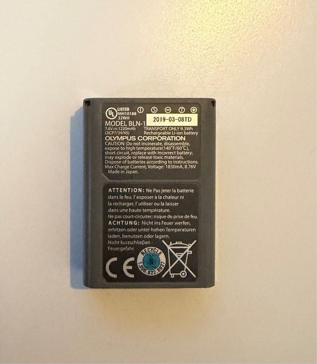Batería Olympus Li-ion