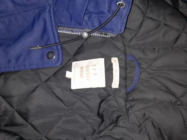 Chaqueta parka azul mujer