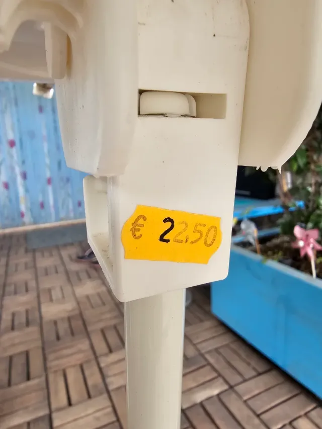 Mesa plegable blanca terraza, camping, playa