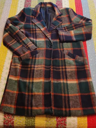 Abrigo de cuadros mujer