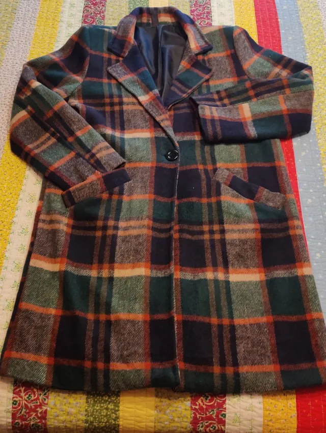 Abrigo de cuadros mujer