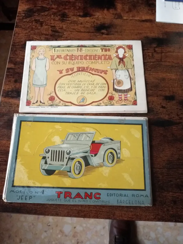 2 Recortables Jeep y Cenicienta