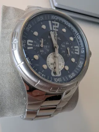 Reloj Breil Cronógrafo Azul y Plateado