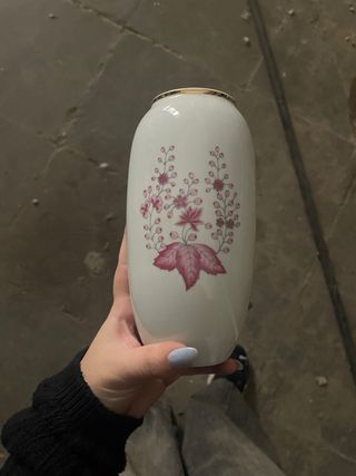 Vaso porcellana decorato floreale