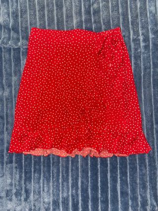 Falda lunares roja Lefties Talla XS