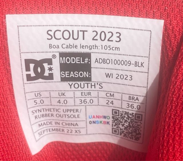 Botas Snowboard DC Niño Talla 36