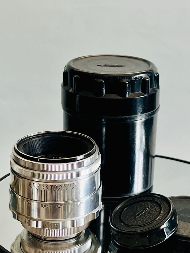 Helios-44/13 pétalas Raro Temprano.Tapas/Estuche.