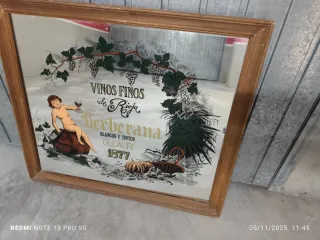 Espejo Publicidad Vino Rioja Berberana Antiguo