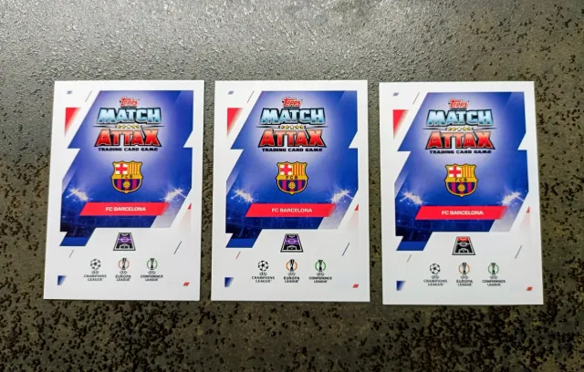 3 Topps Match Attax Barcelona De Jong Gavi Ferran