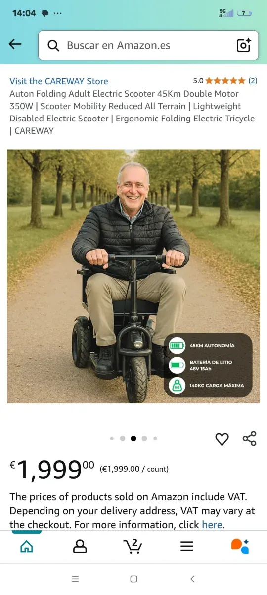 Silla de ruedas eléctrica plegable