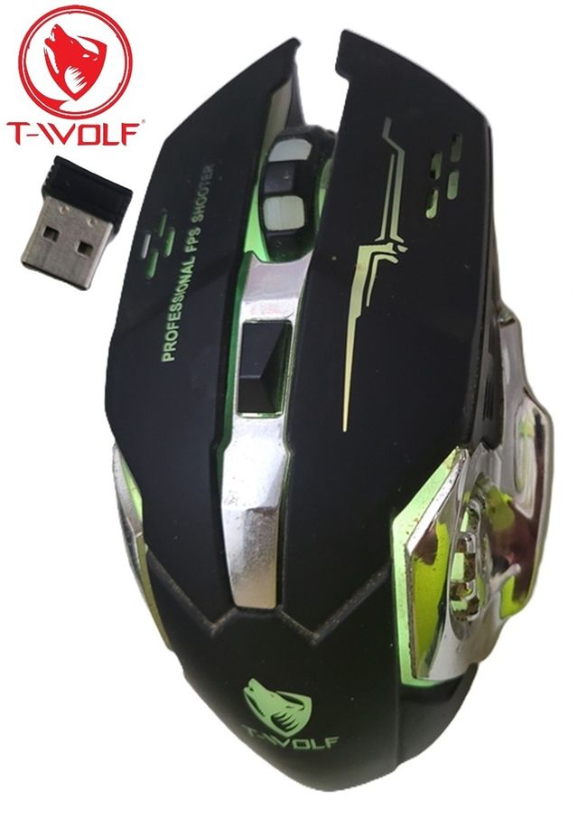 MOUSE RGB WIRELESS T. WOLF.
