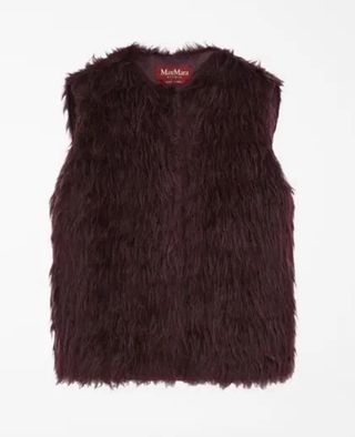 Gilet Max Mara effetto pelliccia in alpaca e lana