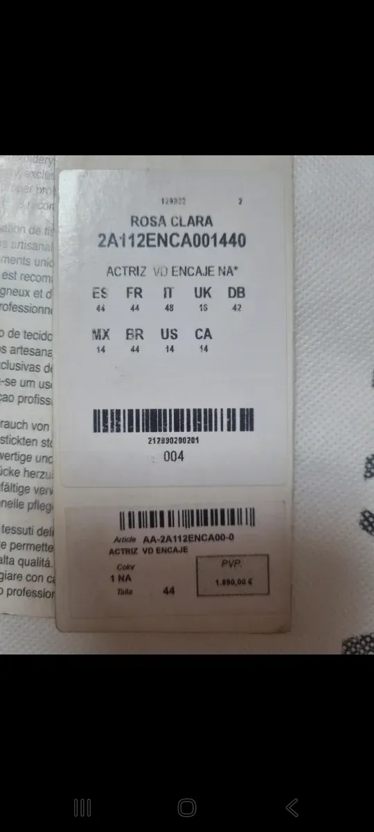 Vestido de Novia Rosa Clara Modelo Actriz Talla 44