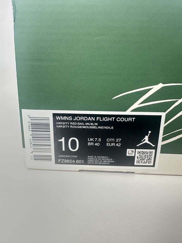 Jordan Flight Court Rojas Talla 42 Unisex