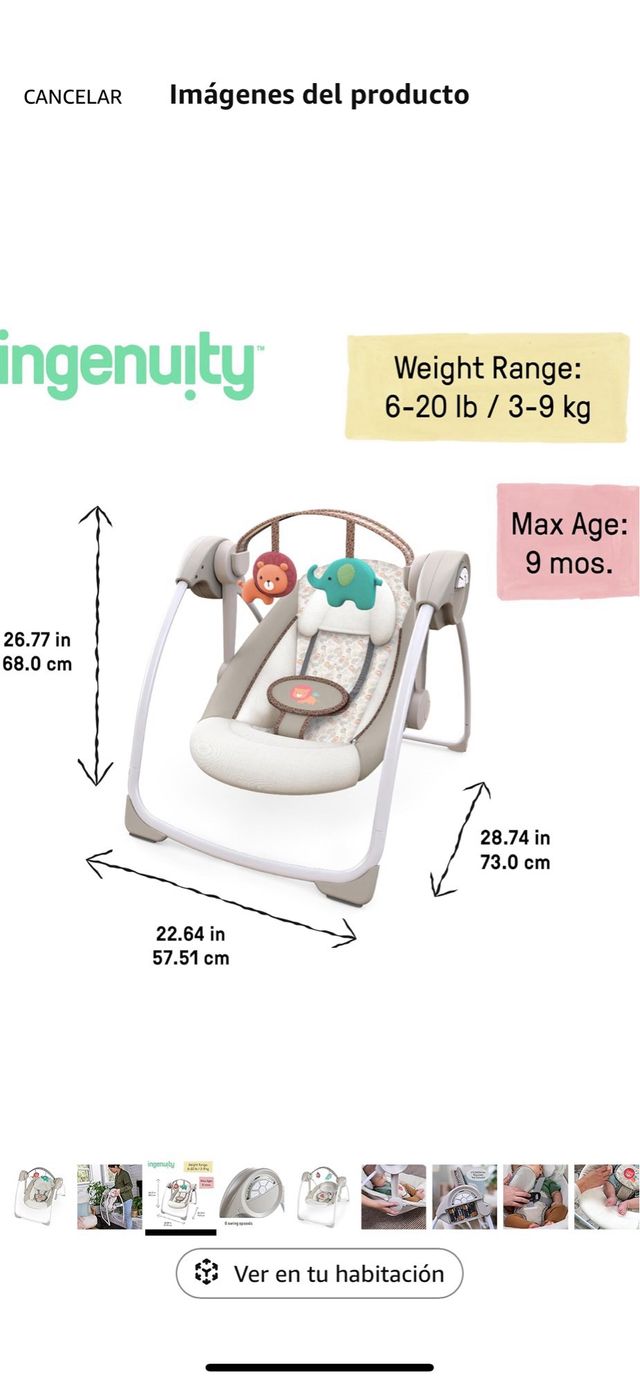 Columpio balancín bebé