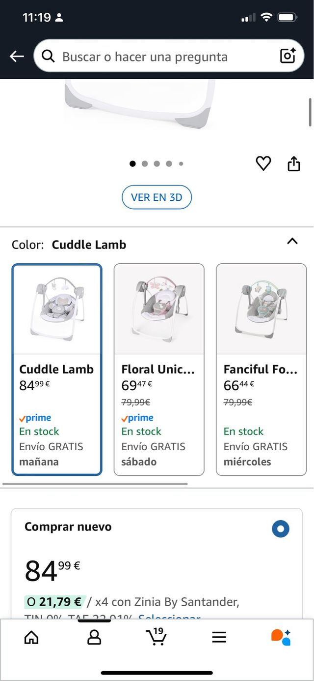 Columpio balancín bebé