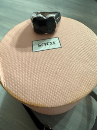 Anillo Tous Oso Negro Plata T14