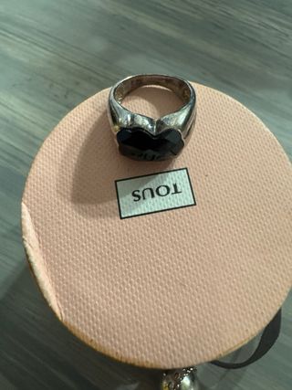 Anillo Tous Oso Negro Plata T14