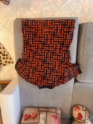 Polo Boss Uomo Fantasia Arancione Nero