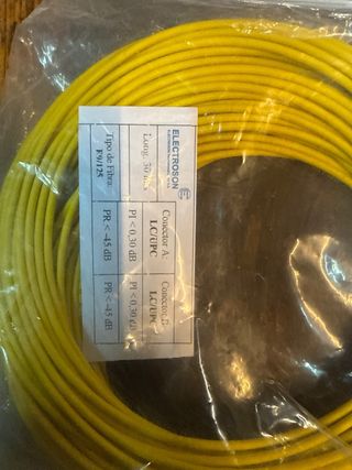 Cable Fibra Óptica Electroson LC/UPC Amarillo