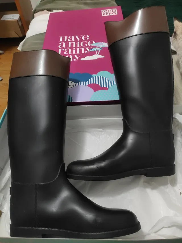 Botas de agua Giosseppo negras y marrones