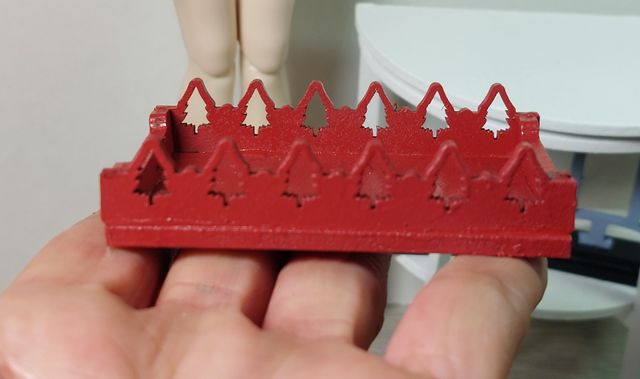 Bandeja escala 1:6 artesanal roja