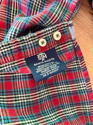 Camisa cuadros Santa Marta Talla M