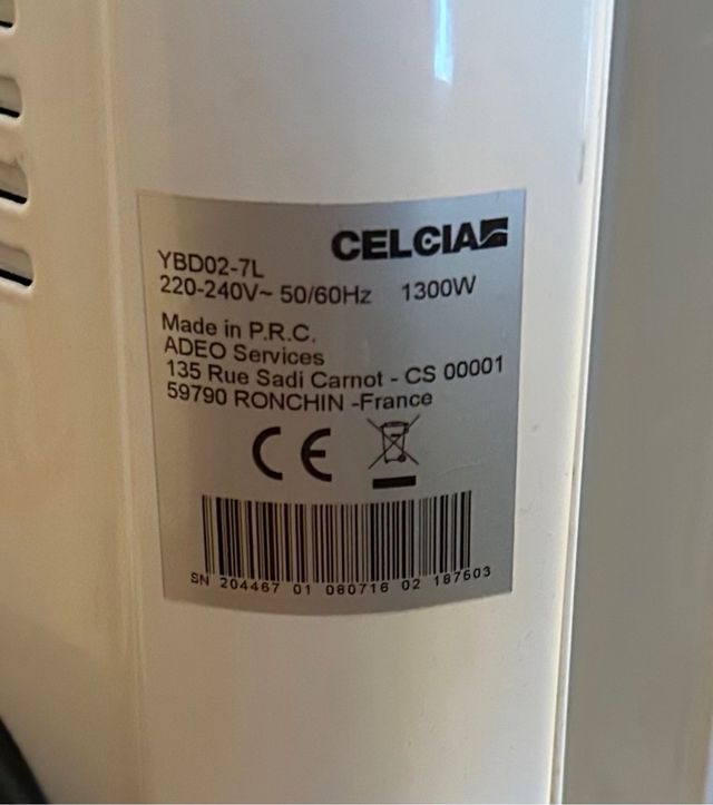 Radiador eléctrico movil.