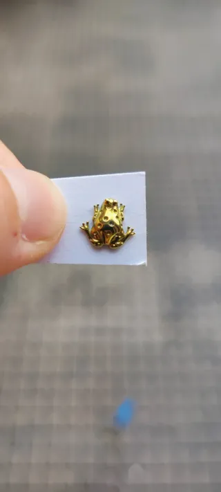 Piercing / pendiente individual de rana de titanio