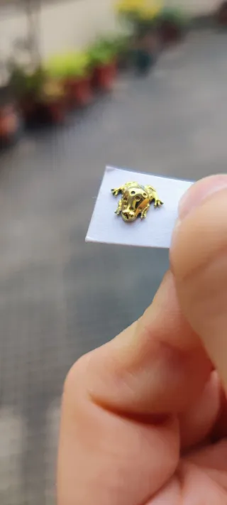 Piercing / pendiente individual de rana de titanio