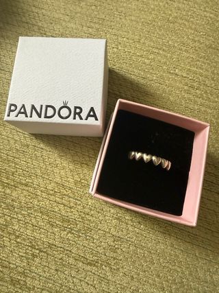 Anillo Pandora Corazones Plata de Ley
