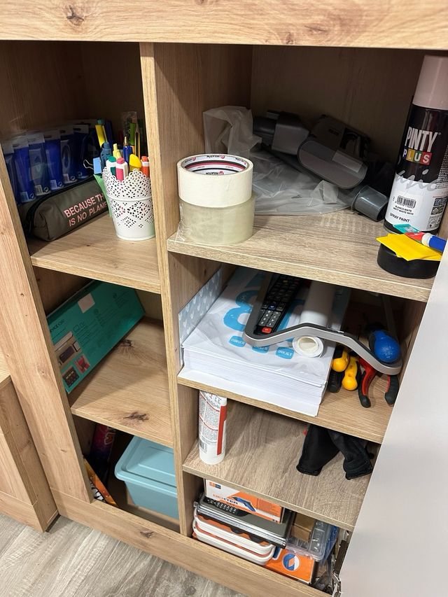 Mueble de salón Nórdico Madera y Blanco