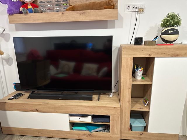 Mueble de salón Nórdico Madera y Blanco