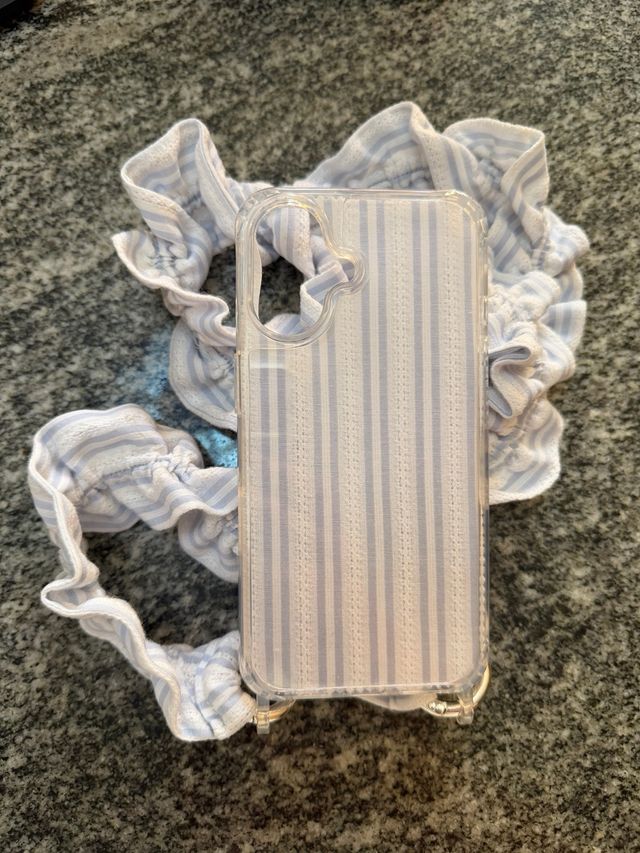 Funda iPhone con correa de rayas