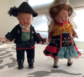 Antigua pareja de muñecos Charros